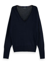 Load image into Gallery viewer, 100% Merino wool long sleeve V-neck sweater