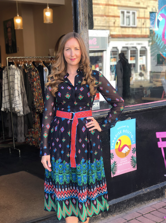 Emily Lovelock - Stunning Dress of Hearts - a statement dress for