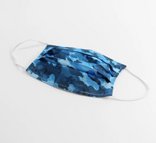 Load image into Gallery viewer, Unisex Blue Camouflage Face Covering - QTY 3 for £10
