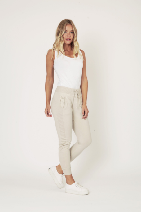 Cotton Joggers Cream