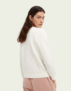 Le Soleil Off white organic cotton-blend sweater