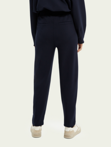 Tapered high-rise sweatpants - Navy