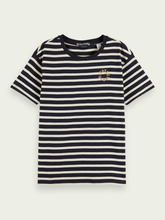 Load image into Gallery viewer, Striped cotton T-shirt - Navy