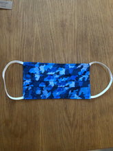 Load image into Gallery viewer, Unisex Blue Camouflage Face Covering - QTY 3 for £10