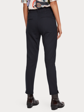 Load image into Gallery viewer, Navy mid rise stretch tailored trouser- SIZE XS - 8 only