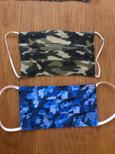 Unisex Blue Camouflage Face Covering - QTY 3 for £10