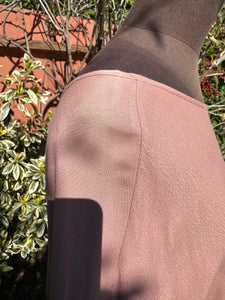 Abi Dusty pink jersey sleeve and crepe top