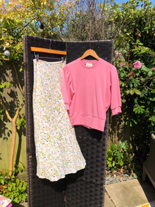 Spring Ditsy Midi Skirt