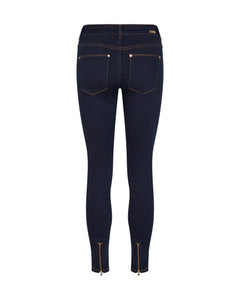 Victoria 7/8 Jeans with Zips - Dark Blue