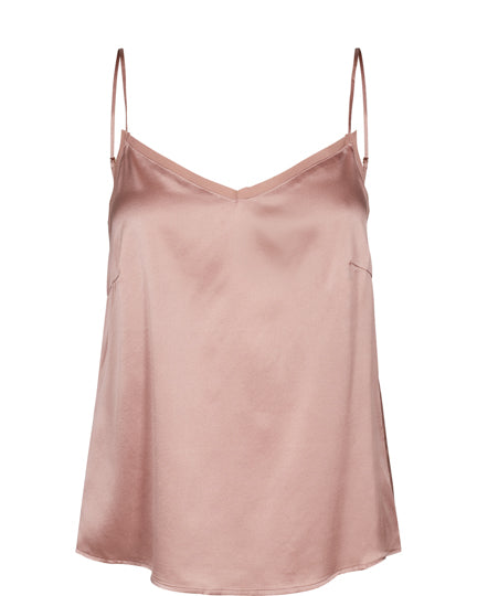 Silk Vintage Rose Ditte Singlet V-neck Camisole
