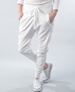 Cotton Joggers - White