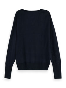 100% Merino wool long sleeve V-neck sweater - last one XS - 8 only