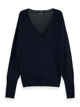 Load image into Gallery viewer, 100% Merino wool long sleeve V-neck sweater - last one XS - 8 only