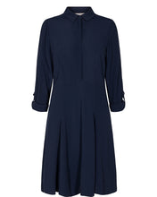 Load image into Gallery viewer, Navy Fitted A-line Dress