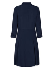 Load image into Gallery viewer, Navy Fitted A-line Dress