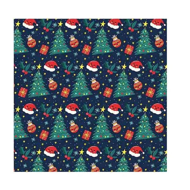 Smiley Christmas Face Mask Covering (plain on reverse)