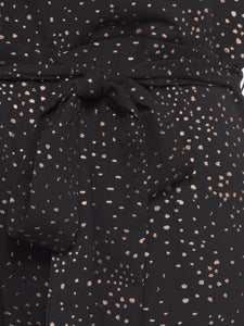 Black copper foil jumpsuit