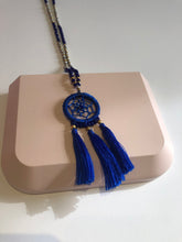 Load image into Gallery viewer, Navy Beaded Wind catcher Necklace