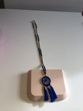 Load image into Gallery viewer, Navy Beaded Wind catcher Necklace