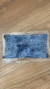 Organic Cotton Face Mask Covering - Blue Leopard