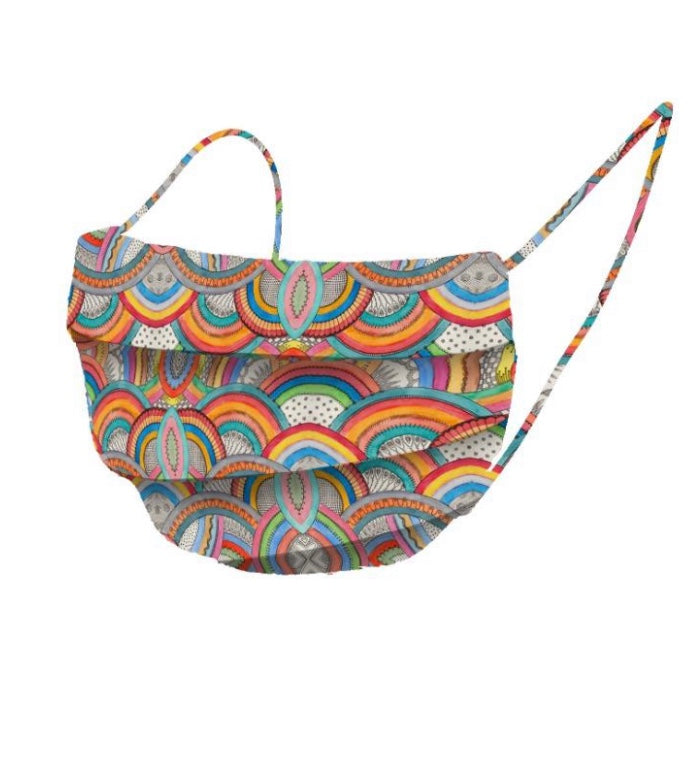 Organic Cotton Face Mask Covering - Rainbow