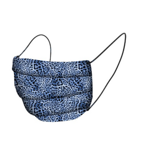 Organic Cotton Face Mask Covering - Blue Leopard