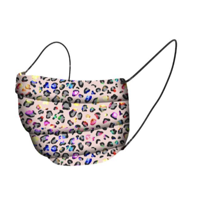 Organic Cotton Face Mask Covering - Fun Leopard