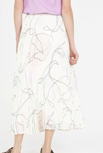 Load image into Gallery viewer, FONDA - White Printed pleated midi skirt