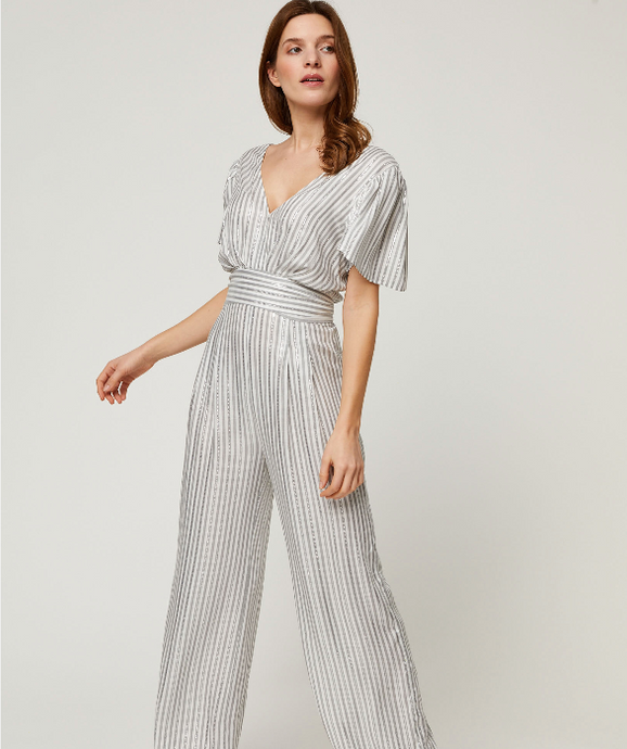 Silver Stripe Combi-Pantalon Thelma