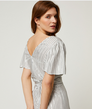 Load image into Gallery viewer, Silver Stripe Combi-Pantalon Thelma