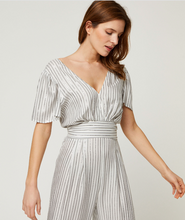 Load image into Gallery viewer, Silver Stripe Combi-Pantalon Thelma