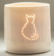 Load image into Gallery viewer, Porcelain cat mini tealight holder