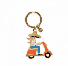 Load image into Gallery viewer, Scooter Girl Keychain