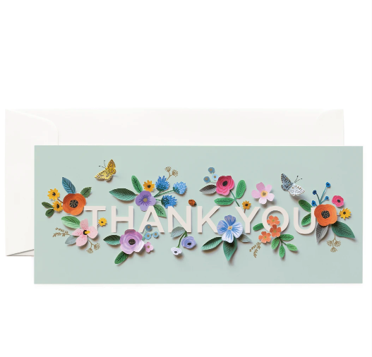 Cut Paper Thank you Card