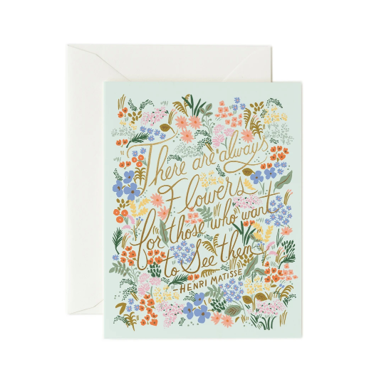 Matisse Flower Quote Card