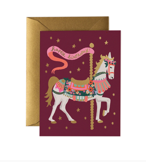 Carousel Birthday Card