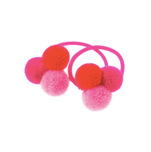 mini trio of pink pom poms