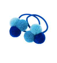 Load image into Gallery viewer, mini trio of blue pom poms