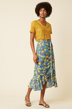 Load image into Gallery viewer, Sorrento Lemon Wrap Frill Skirt