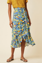 Load image into Gallery viewer, Sorrento Lemon Wrap Frill Skirt