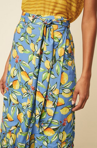 Sorrento Lemon Wrap Frill Skirt