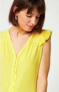 Sorrento Lemon Wrap Frill Skirt