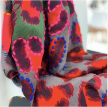 Load image into Gallery viewer, Leopard Print Neon Thread Scarf