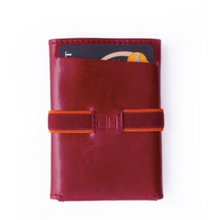 Load image into Gallery viewer, Unisex Red Leather Card Wallet Holder