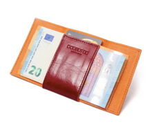 Load image into Gallery viewer, Unisex Red Leather Card Wallet Holder