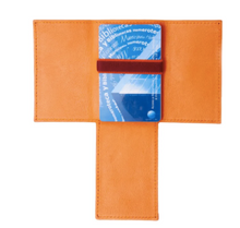 Load image into Gallery viewer, Unisex Red Leather Card Wallet Holder