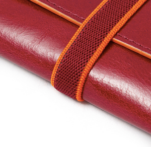 Unisex Red Leather Card Wallet Holder