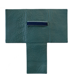 Unisex Navy Leather Card Wallet Holder