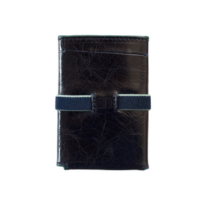 Unisex Navy Leather Card Wallet Holder