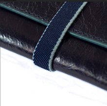 Load image into Gallery viewer, Unisex Navy Leather Card Wallet Holder
